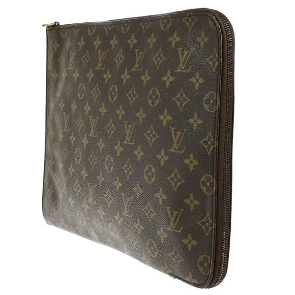 LOUIS VUITTON Poche Documents Business Clutch Bag Monogram - Picture 3 of 13